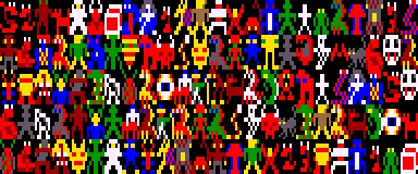 Monster sprites from the Amiga Larn tileset used by NLarn