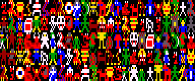 Monster sprites from the Amiga Larn tileset used by uLarn