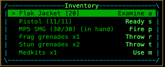 Inventory with actions