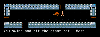 Fighting a giant rat