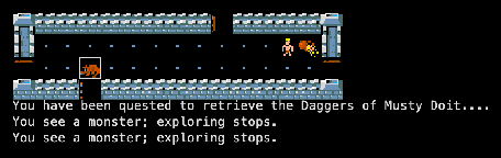 The first room and the quest message